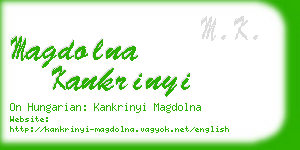 magdolna kankrinyi business card